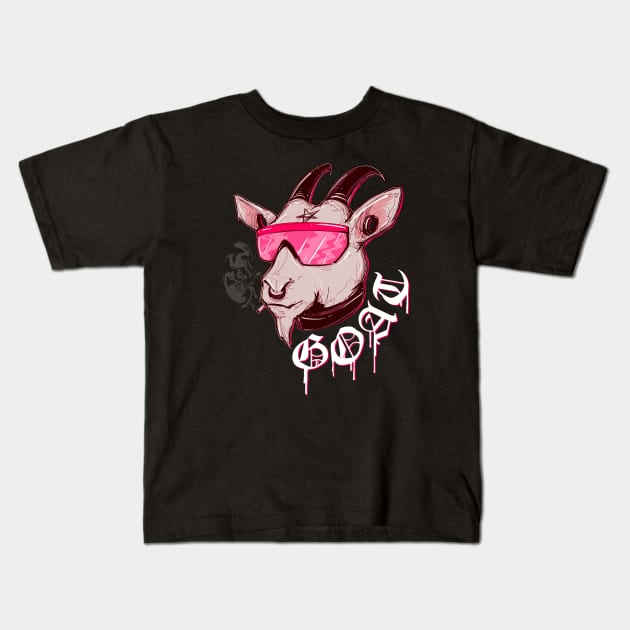 GOAT Kids T-Shirt by LVBart